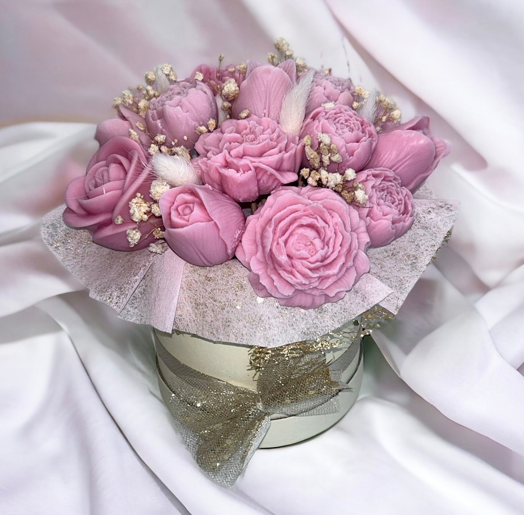 BOUQUET DE FONDANTS PARFUMES ROSE FUSHIA