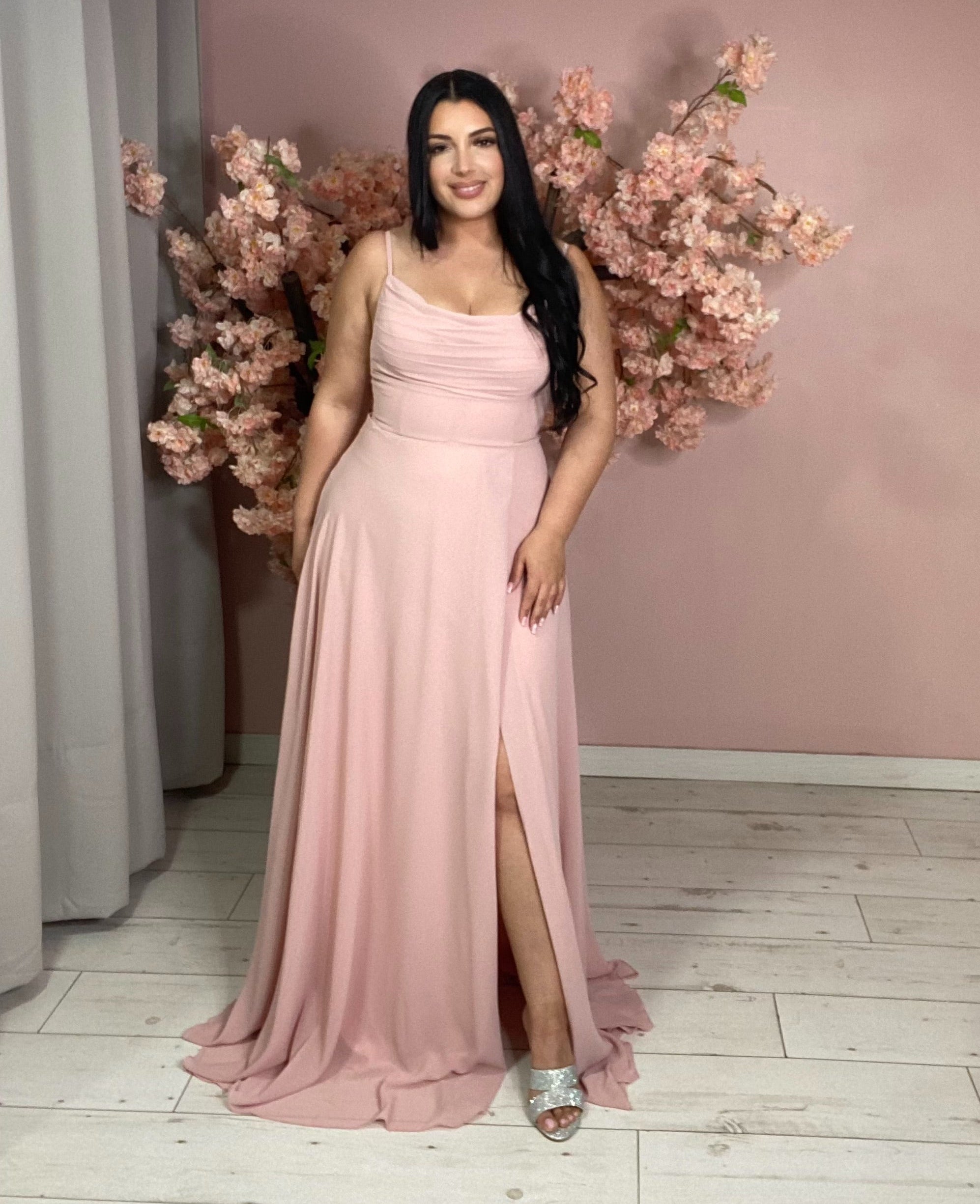 Robe de soirée 8998 vieux rose