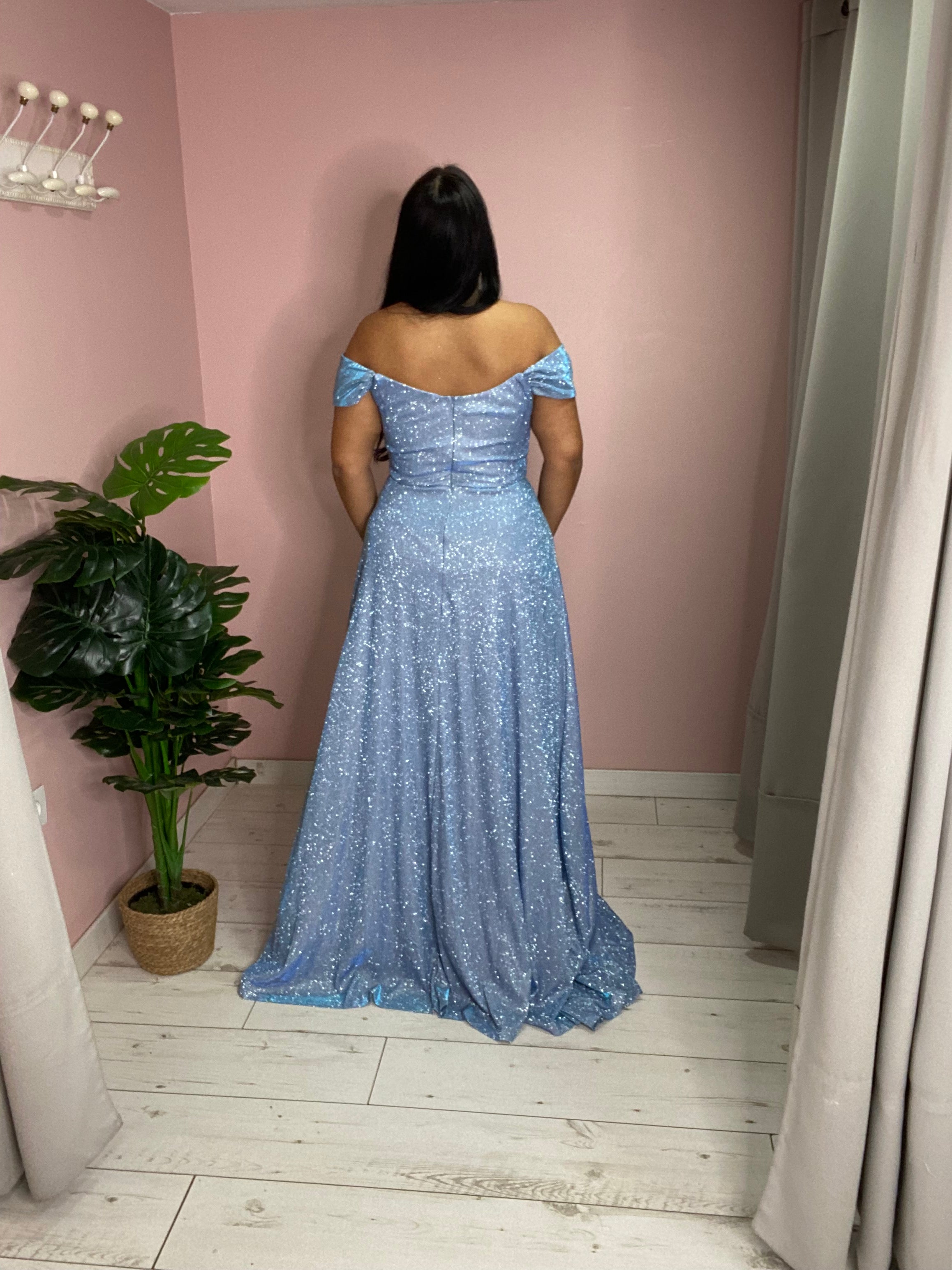 Robe de soirée 5037 bleu ciel