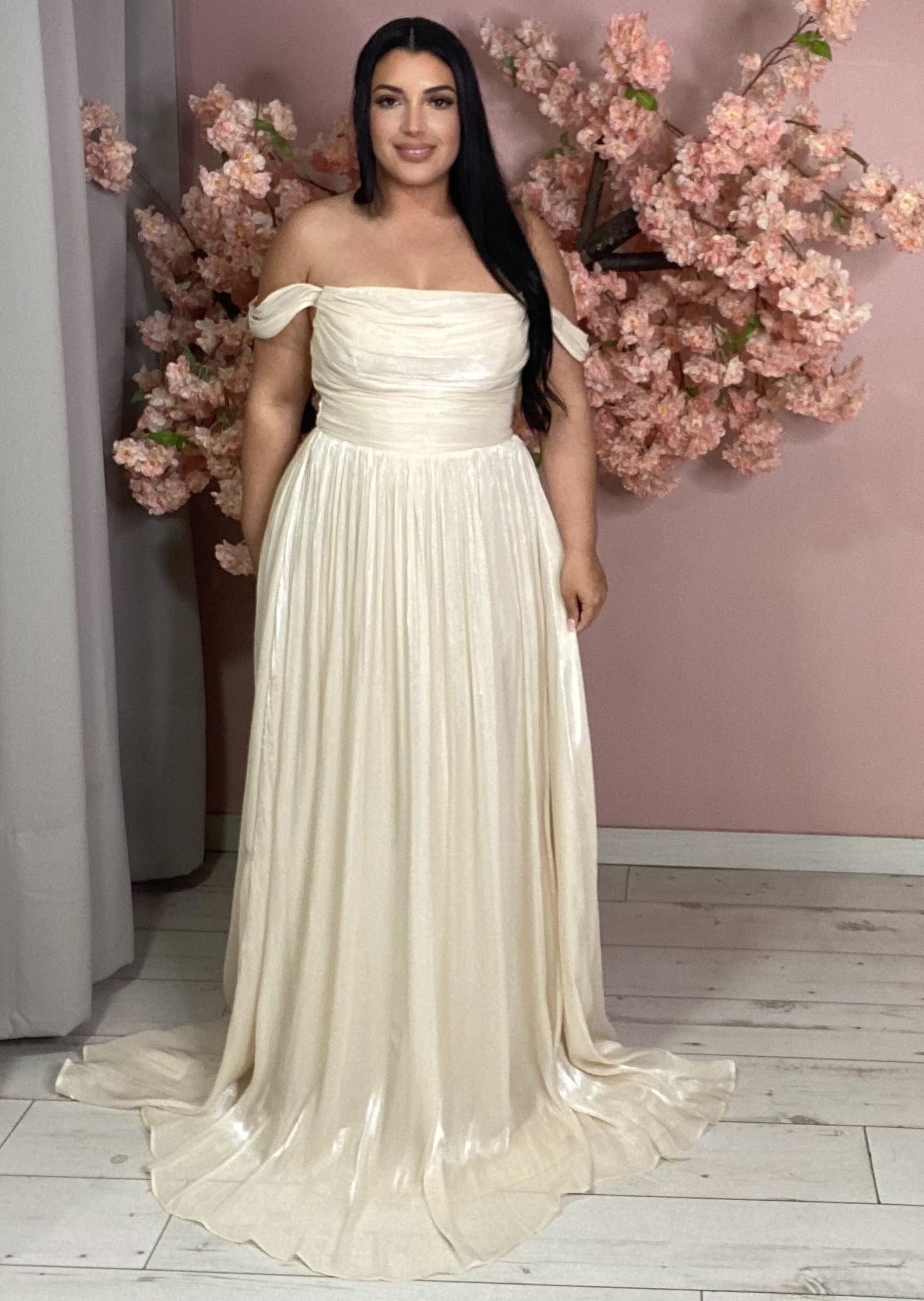 Robe de soirée 2533 beige