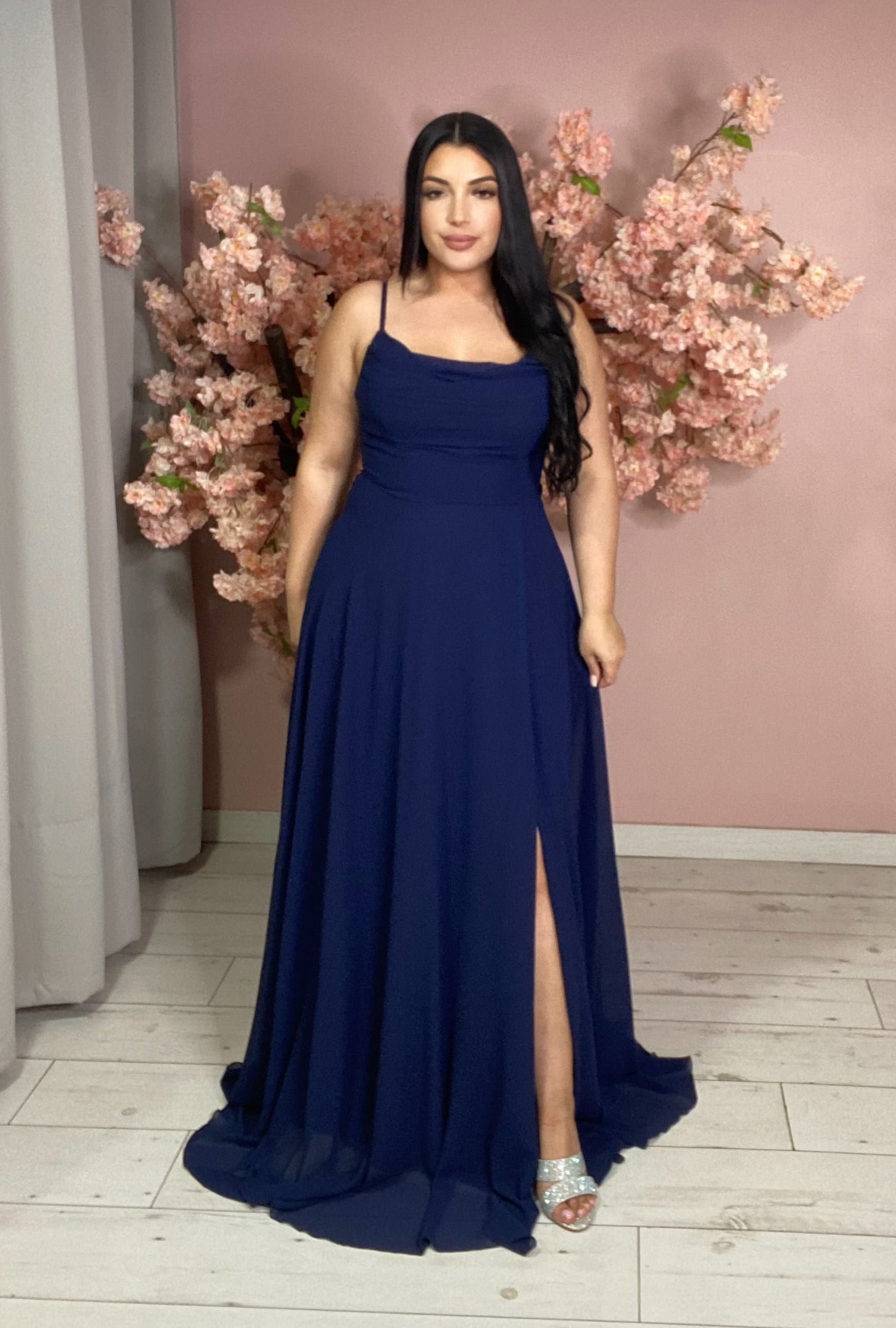 Robe de soirée 8998 bleu marine