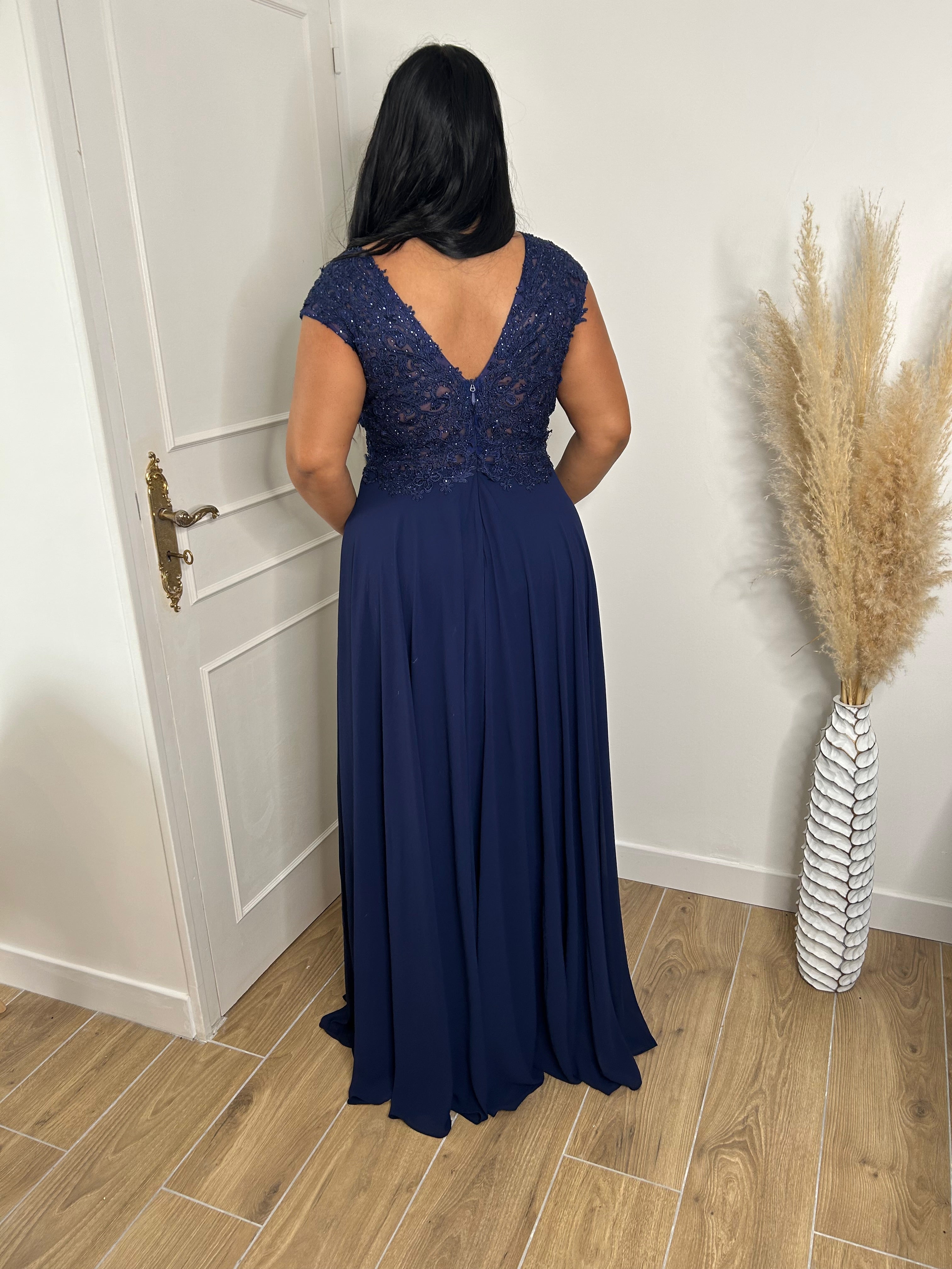 Robe de soirée 9336 bleu marine