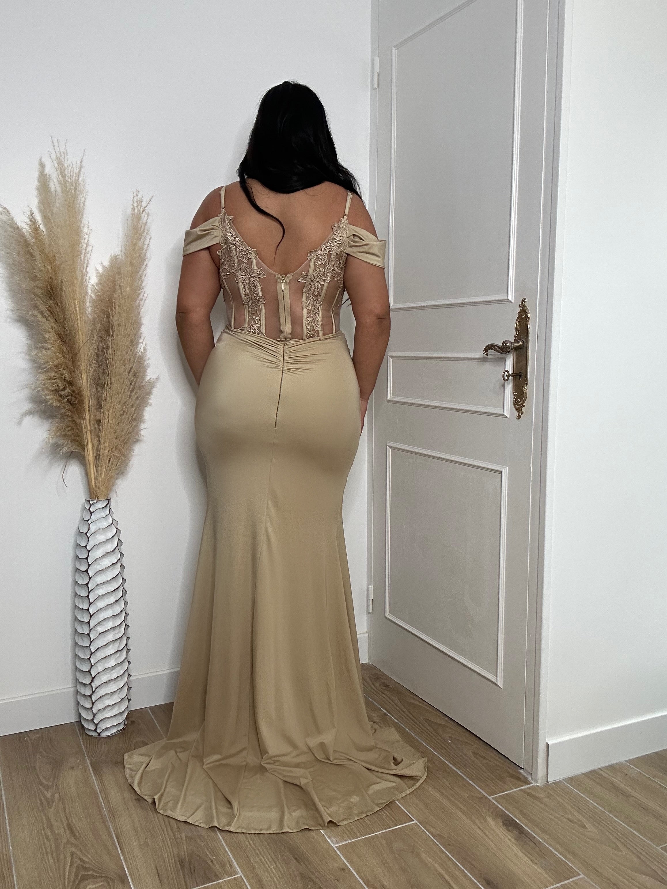 Robe de soirée online col bardot