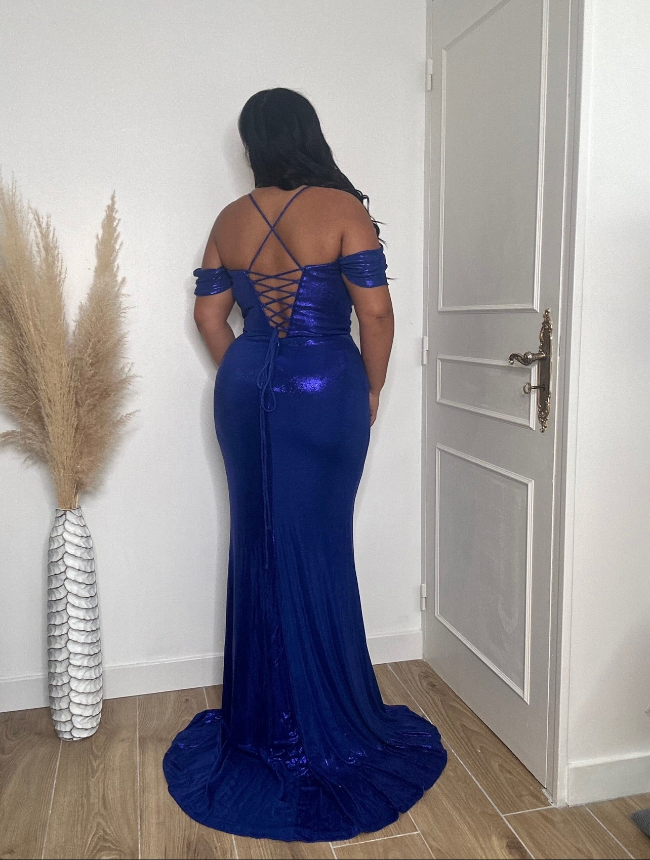 Robe de soirée 8098 bleu roi