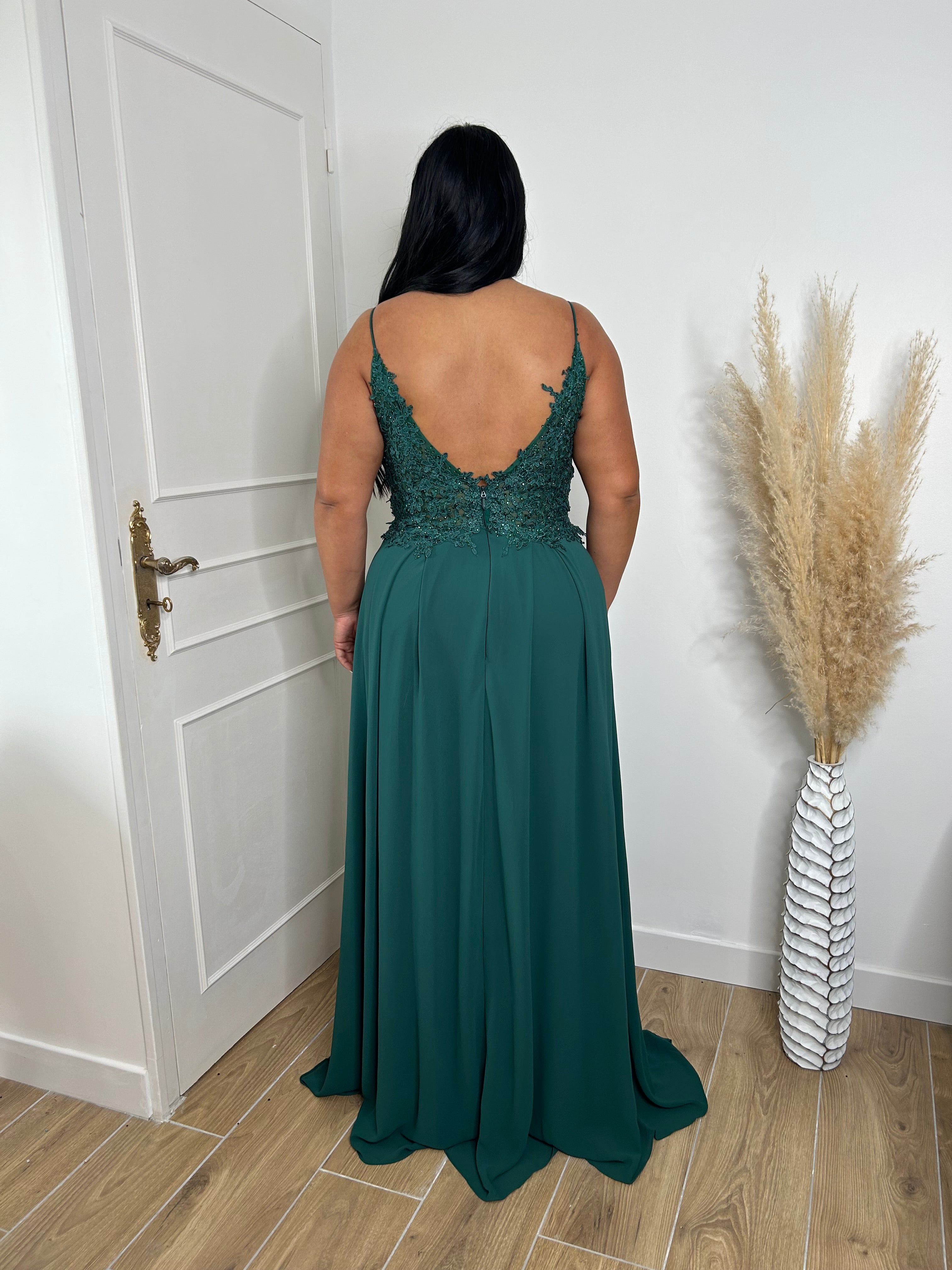 Robe de soirée 9330 vert foncé