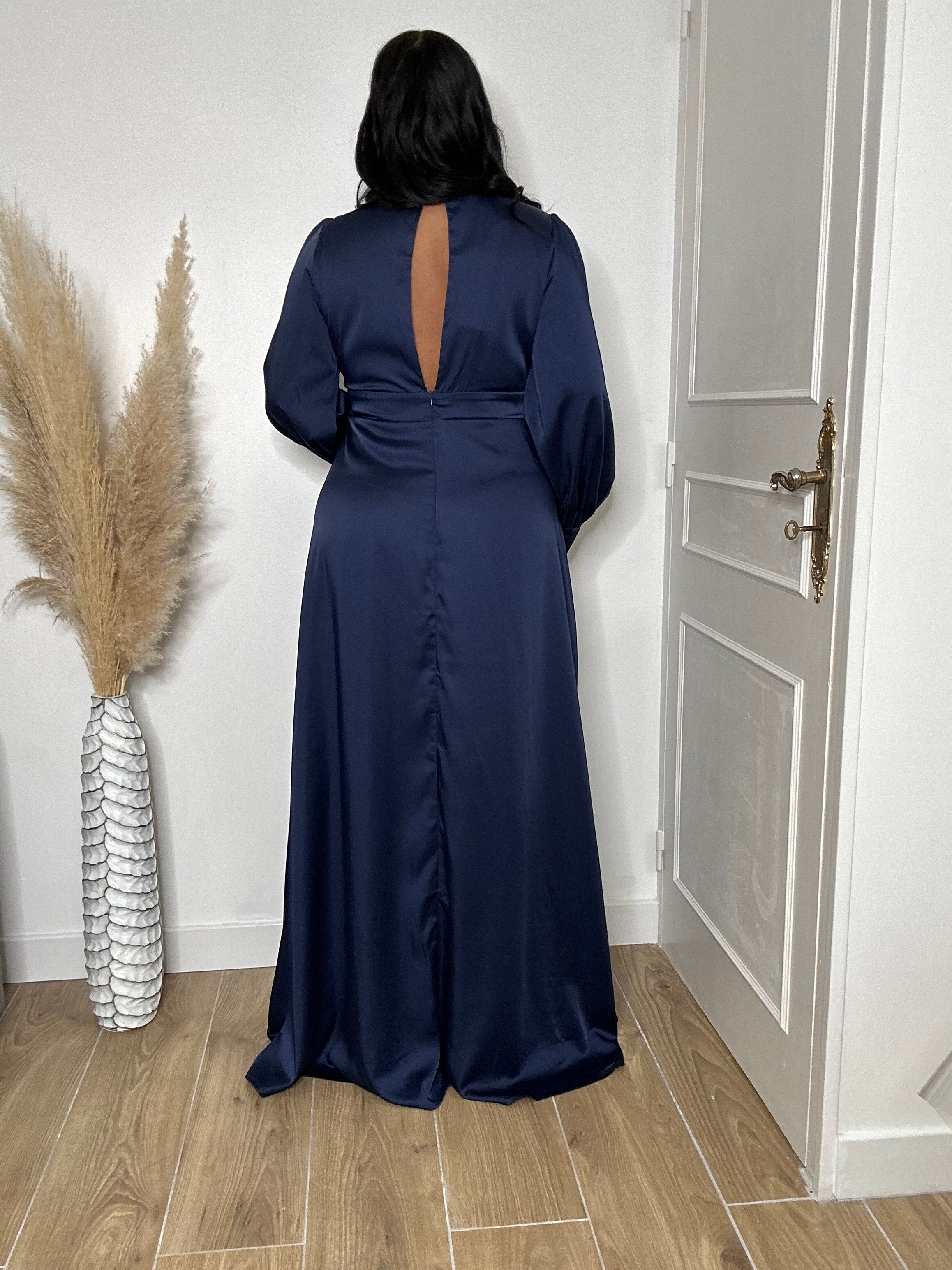 Robe de soirée 8926 bleu marine