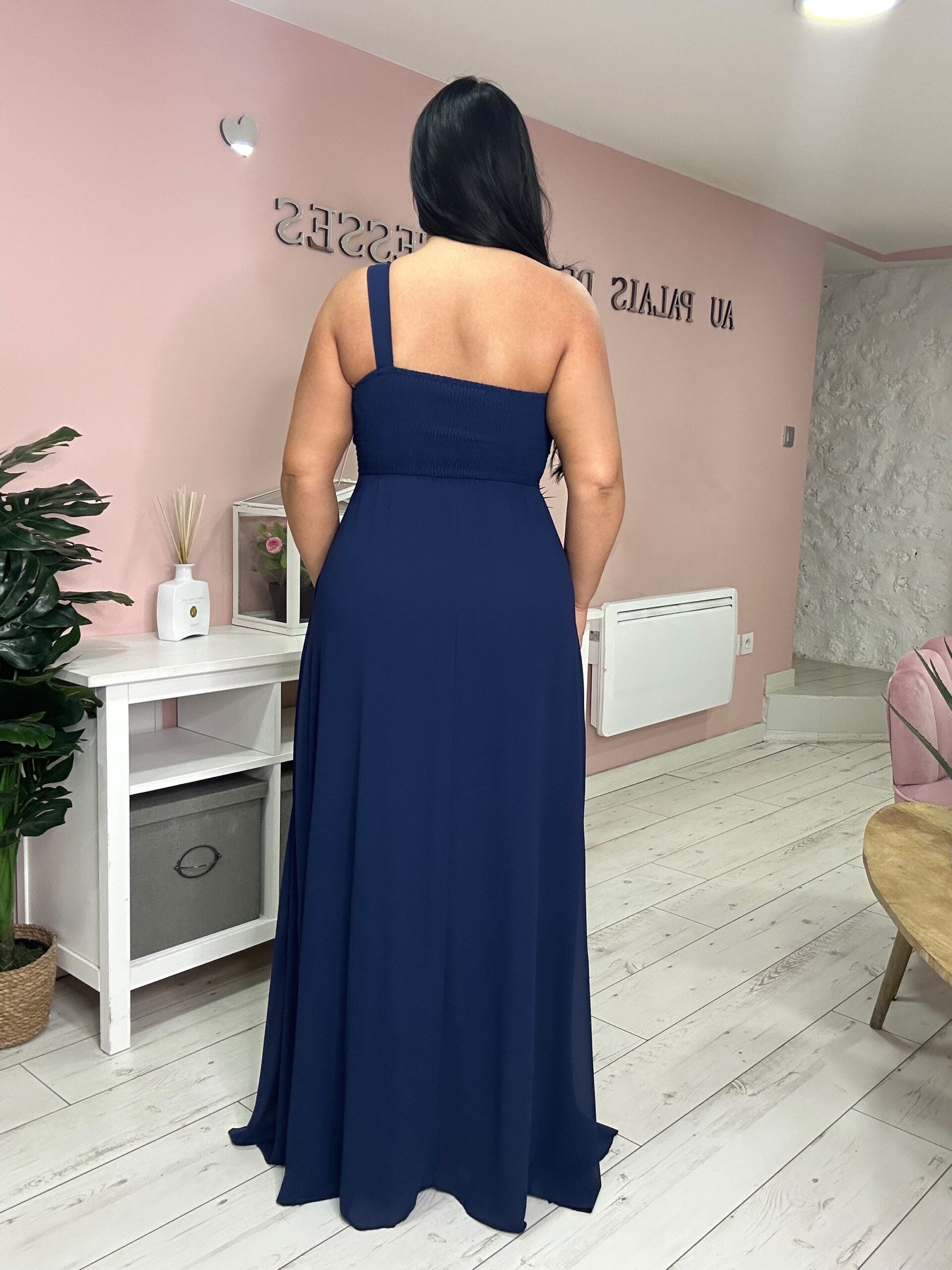 Robe de soirée 8962 bleu marine