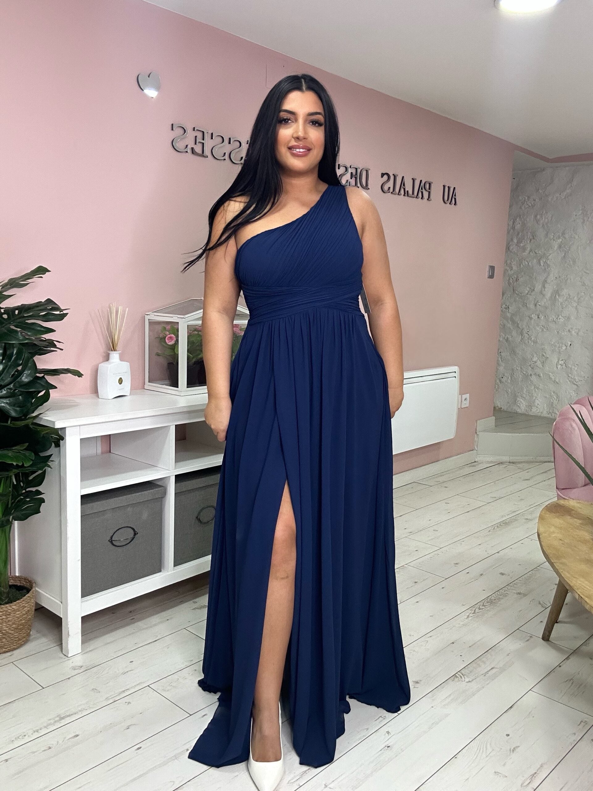 Robe de soirée 8962 bleu marine